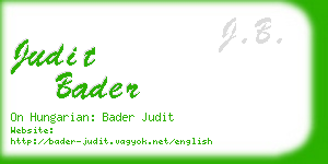 judit bader business card